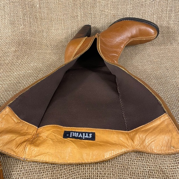 STIVALI New York Boots Heeled Zip Leather Women SZ 6.5  37 - Picture 9 of 12